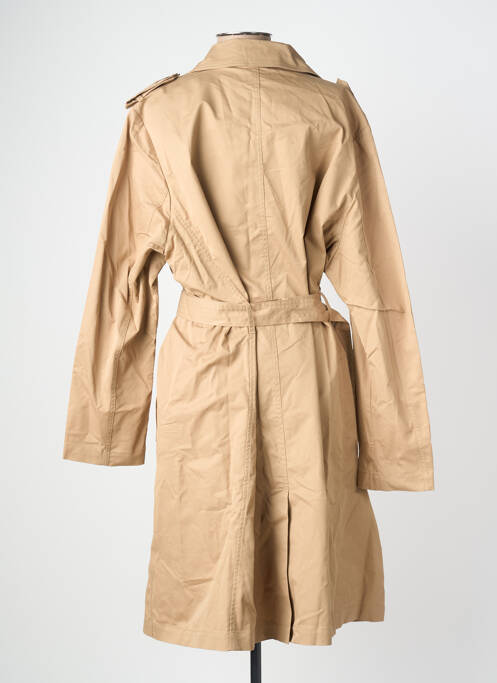 Trench țesătură poplin fără glugă bej YESTA femme