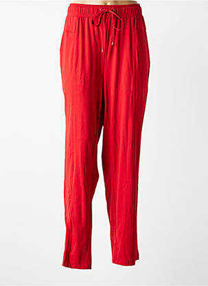 Pantalon drept elasticitate mărime normală roșu YESTA femeie