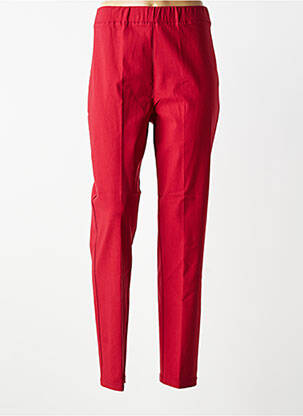 Pantalon slim talie elastică mărime normală roșu SOPHIA femeie