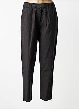 Pantalon drept țesătură poplin mărime normală negru YELLOW LABEL femeie