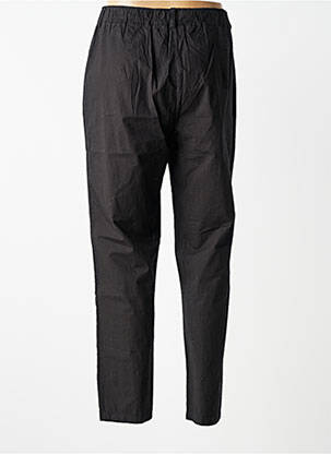 Pantalon drept țesătură poplin mărime normală negru YELLOW LABEL femeie
