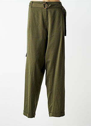 Pantalon cargo croială dreaptă mărime normală verde MAT. femeie