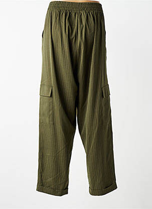 Pantalon cargo croială dreaptă mărime normală verde MAT. femeie