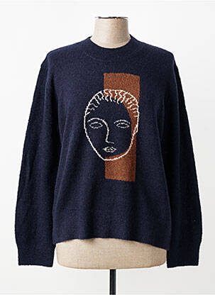 Pulover elasticitate mâneci lungi albastru NICE THINGS femme