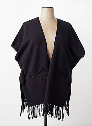 Poncho guler în v negru ESQUALO femme