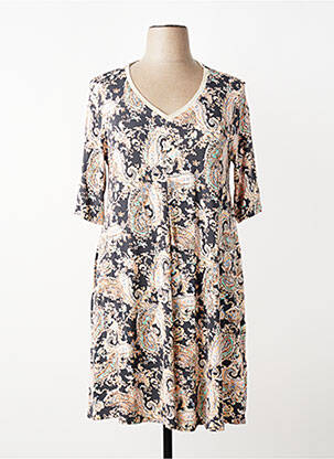 Rochie midi mâneci scurte mâneci scurte gri AN II VITO femme