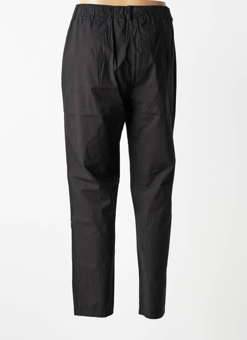 Pantalon drept țesătură poplin mărime normală negru YELLOW LABEL femme