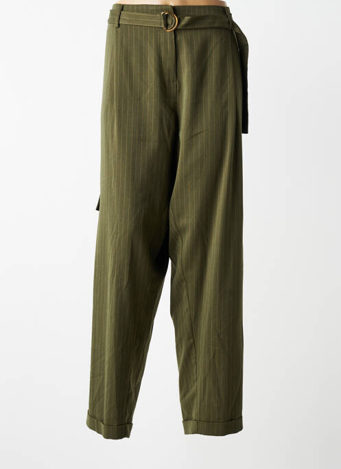 Pantalon cargo talie elastică mărime normală verde MAT. femme