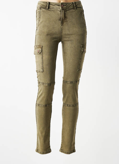Pantalon cargo talie joasă talie joasă verde YEST femme