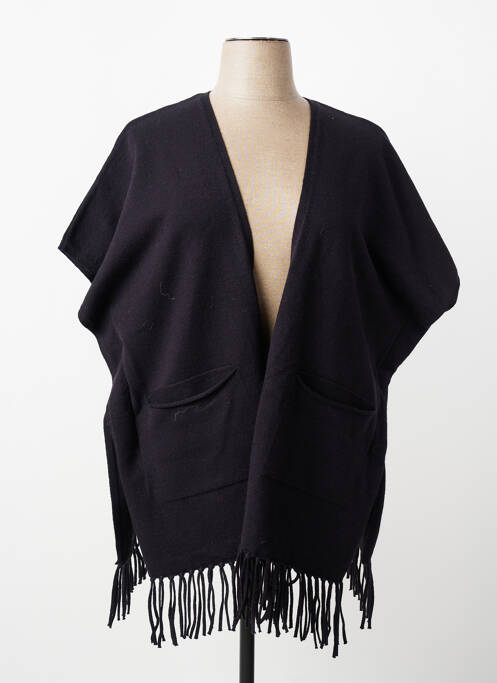 Poncho guler în v negru ESQUALO femme