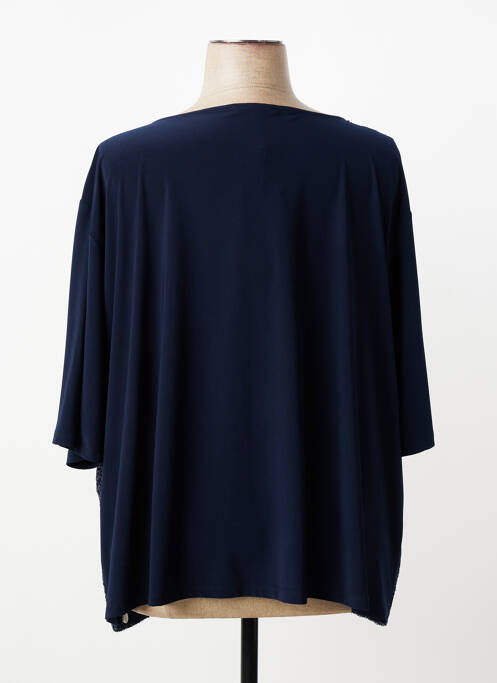 Top elasticitate mâneci scurte albastru SOPHIA femme