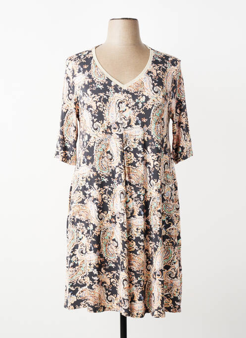 Rochie midi mâneci scurte mâneci scurte gri AN II VITO femme