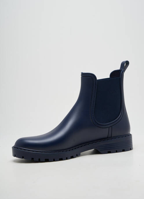 Botine/ghete țesătură satinată toc plat până la 3 cm albastru TANTÄ femme