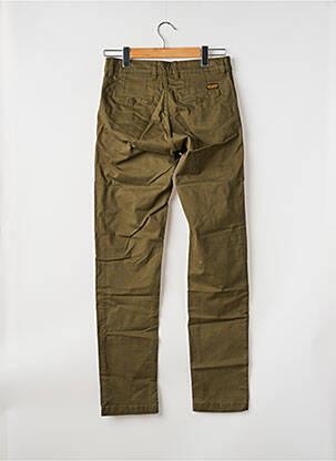 Pantalon chino țesătură poplin mărime normală verde DAYTONA bărbat