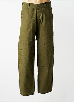 Pantalon chino țesătură poplin mărime normală verde DAYTONA bărbat