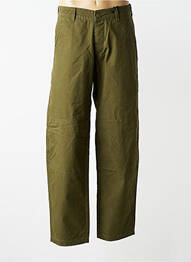 Pantalon chino țesătură poplin mărime normală verde DAYTONA bărbat
