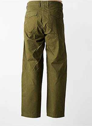 Pantalon chino țesătură poplin mărime normală verde DAYTONA bărbat