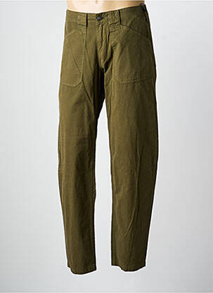 Pantalon drept țesătură poplin mărime normală verde DAYTONA bărbat