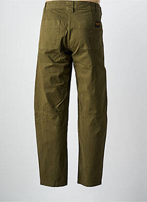 Pantalon drept țesătură poplin mărime normală verde DAYTONA bărbat