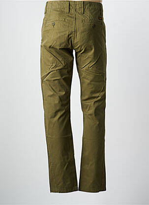Pantalon chino țesătură poplin mărime normală verde DAYTONA bărbat