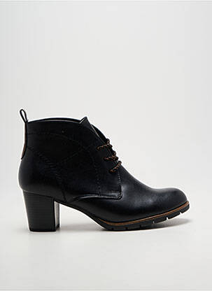 Botine/ghete țesătură satinată toc de 4 la 6 cm negru MARCO TOZZI femeie