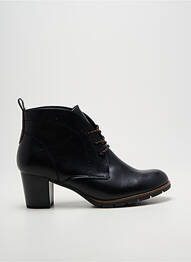 Botine/ghete țesătură satinată toc de 4 la 6 cm negru MARCO TOZZI femme