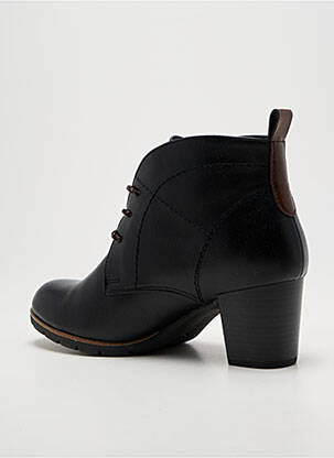 Botine/ghete țesătură satinată toc de 4 la 6 cm negru MARCO TOZZI femeie