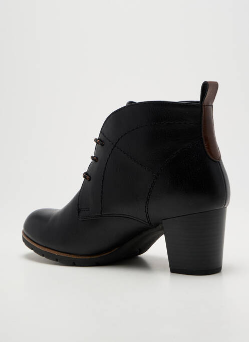 Botine/ghete țesătură satinată toc de 4 la 6 cm negru MARCO TOZZI femme