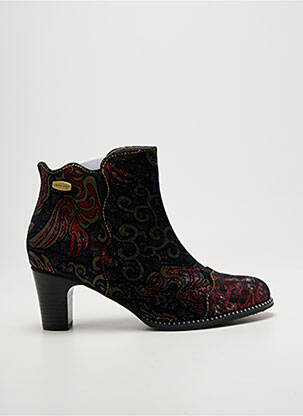 Botine/ghete toc pătrat toc de 4 la 6 cm negru LAURA VITA femeie