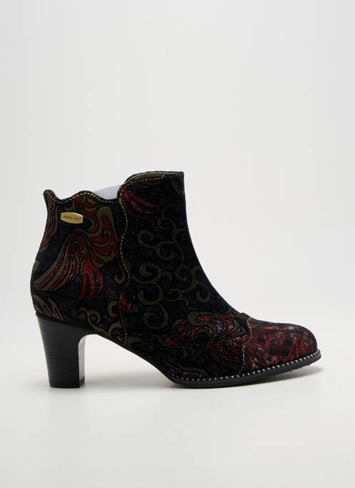 Botine/ghete toc pătrat toc de 4 la 6 cm negru LAURA VITA femme