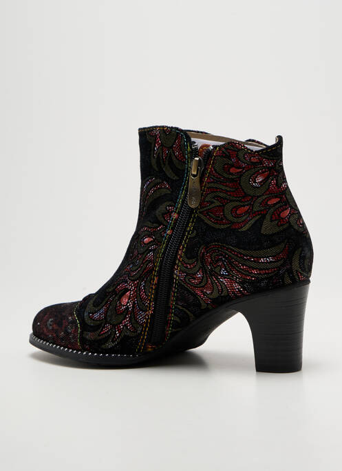 Botine/ghete toc pătrat toc de 4 la 6 cm negru LAURA VITA femme