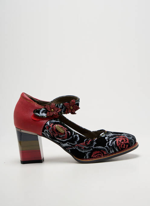 Pantofi cu toc toc pătrat toc de 7 la 9 cm roșu LAURA VITA femme
