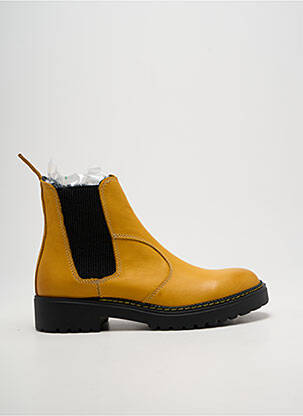 Botine/ghete toc mic toc plat până la 3 cm galben BUENO femeie