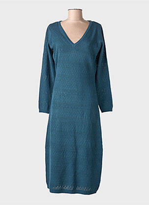 Rochie pulover guler în v mâneci lungi verde TIFFOSI femeie