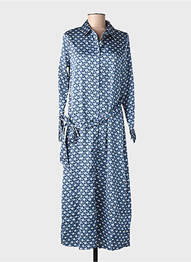 Rochie midi croială fluidă mâneci lungi albastru TIFFOSI femme