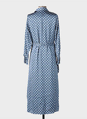 Rochie midi croială fluidă mâneci lungi albastru TIFFOSI femeie