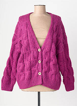 Vestă cu mâneci lungi strânsă pe partea de jos violet MOLLY BRACKEN femeie
