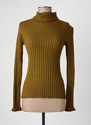 Pulover cu guler înalt croială ajustată mâneci lungi verde MOLLY BRACKEN femme