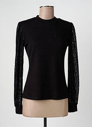 Top elasticitate mâneci lungi negru MOLLY BRACKEN femme