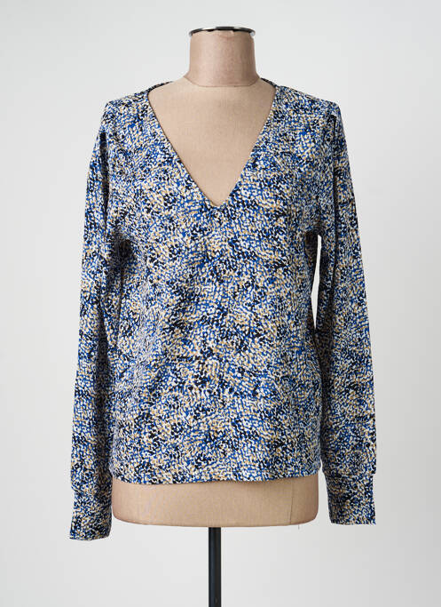 Top croială cambrată mâneci lungi albastru VILA femme