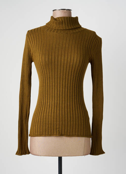 Pulover cu guler înalt croială ajustată mâneci lungi verde MOLLY BRACKEN femme