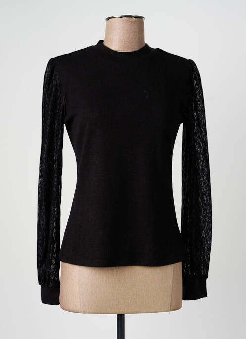 Top elasticitate mâneci lungi negru MOLLY BRACKEN femme