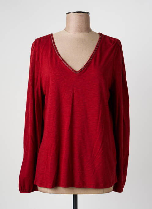 Tricou guler în v mâneci lungi roșu LOLA ESPELETA femme