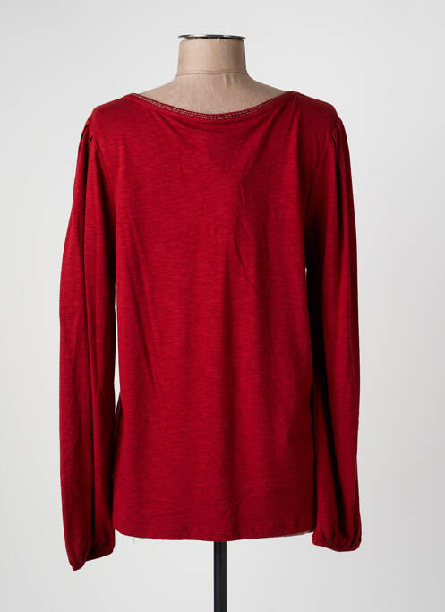 Tricou guler în v mâneci lungi roșu LOLA ESPELETA femme