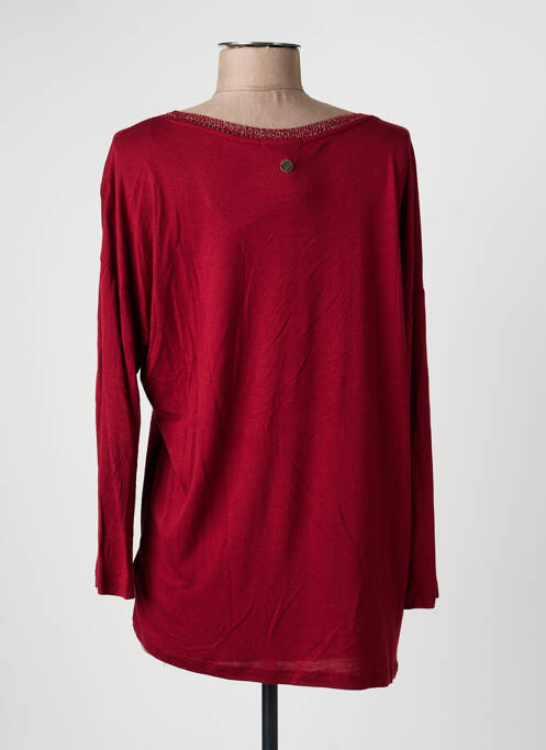 Tricou guler în v mâneci lungi roșu LOLA ESPELETA femme