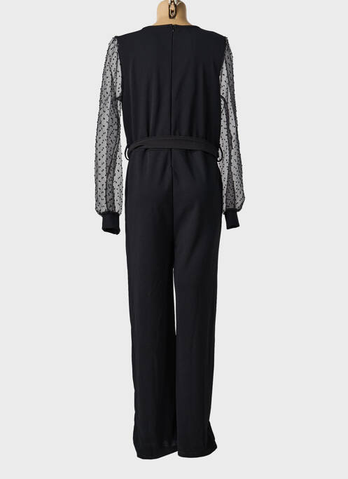 Salopetă-pantalon croială cambrată mâneci lungi negru JOLIFLY & JUSTINE Y femme