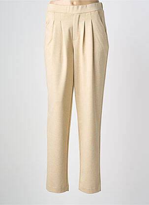 Pantalon drept talie elastică bej B.YOUNG femeie