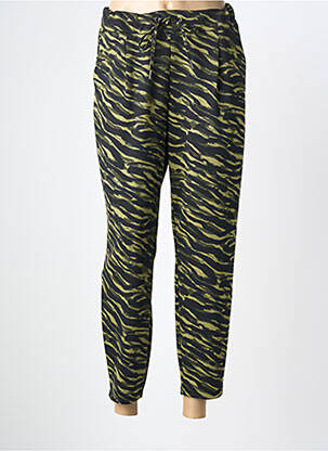 Pantalon slim talie elastică verde B.YOUNG femeie