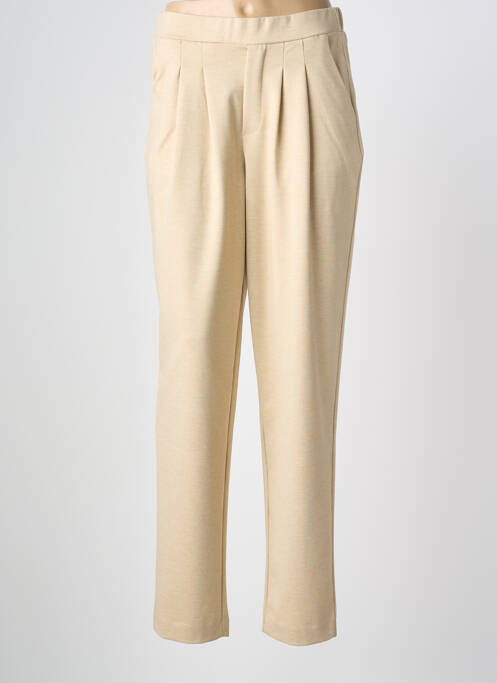 Pantalon drept talie elastică bej B.YOUNG femme