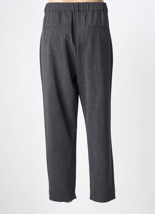 Pantalon drept închidere cu fermoar sub clapetă cu cârlig gri B.YOUNG femme